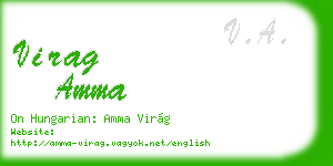 virag amma business card