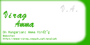virag amma business card